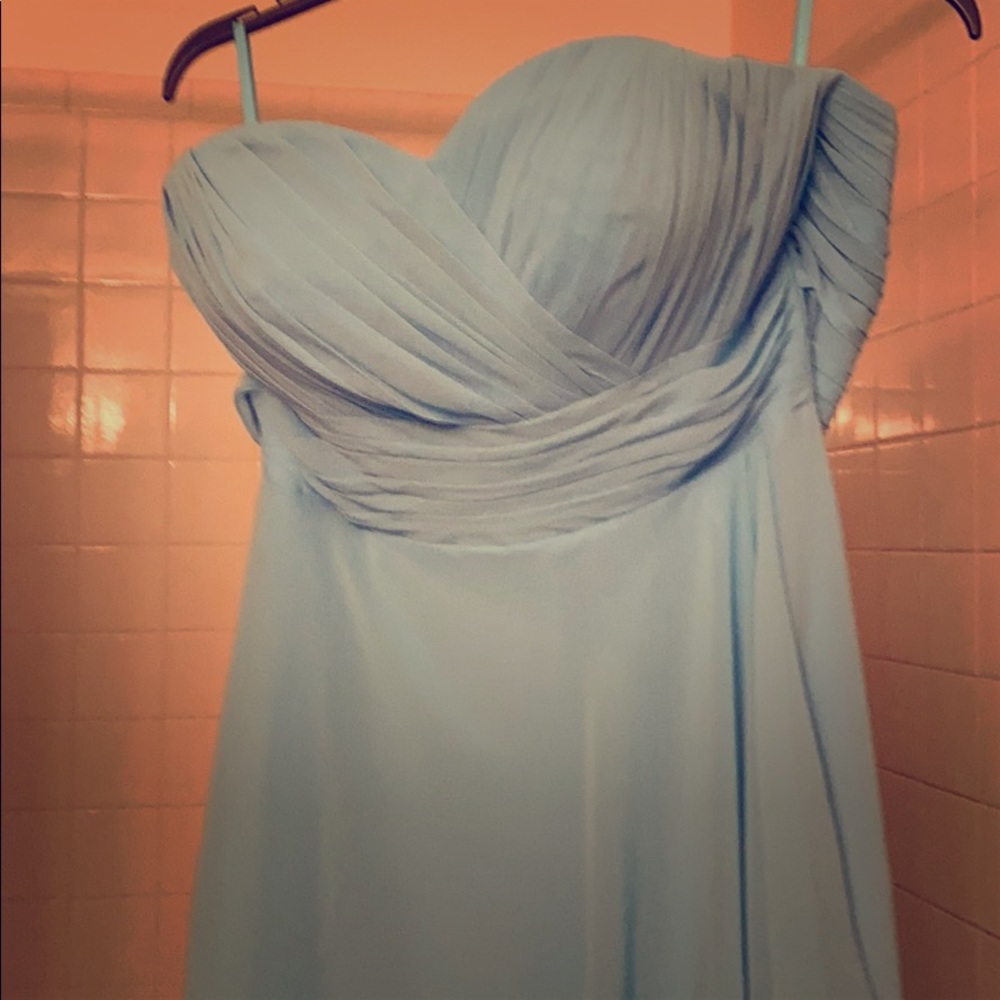 Blue evening gown